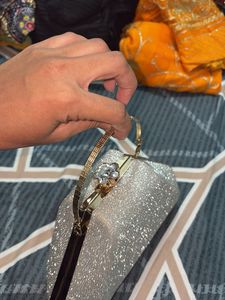 Sparkling Silver Evening Clutch
