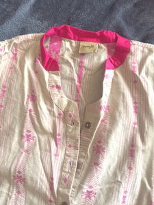 Elegant Pink and Beige Kurta