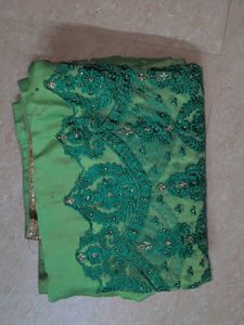 preety green Saree