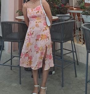 Floral Printed A-line Midi Dress