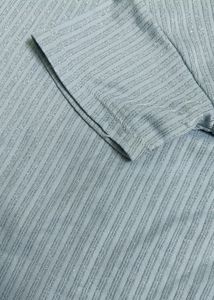 Periwinkle Light Blue Shimmer Stripped Tshirt  Size- M(92cm)