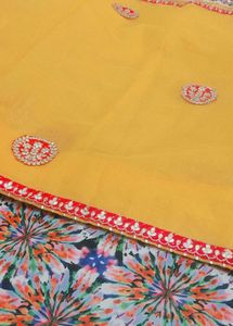 haldi function kota doria gota work Saree