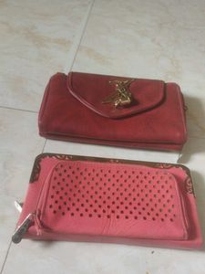 Chic Red & Pink Wallets Set pack of 2