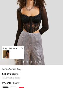 Black Lace Corset Top