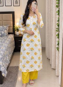 Floral Kurti pant unused new fixed pr
