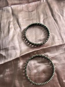 Unique Oxidized Silver Bangles