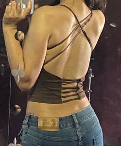 Chocolate Brown Strappy Back Top