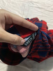 Red &amp; Blue Plaid Bodycon Dress
