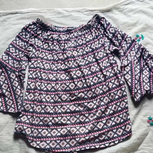 PRICE DROP🚨Boho Off-Shoulder Bell Sleeve Top