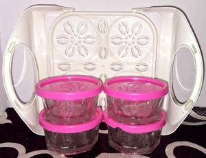 Pink &amp; White Tiffin Box