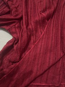 Red Knit Top