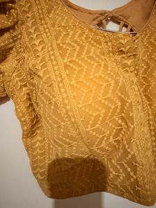 Embroidered Yellow Blouse