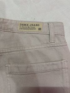 Cream Straight Leg Jeans