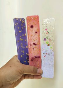 Handmade Colourful Resin Bookmarks( SET OF 3)