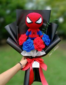 Spider-Man🕸 Crocheted Bouquet💐