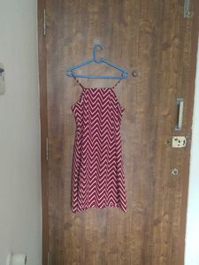 Chic Chevron Print Mini Dress