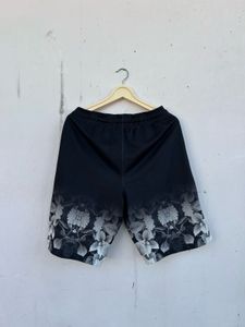 Men's Black Floral Print Shorts