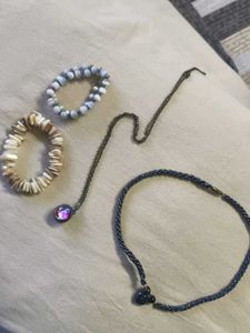 Combo Bohemian Beaded Bracelet & Necklace Set
