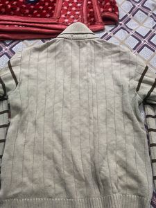 Men's Striped Zip-Up Sweater