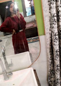 Maroon Bodycon Dress