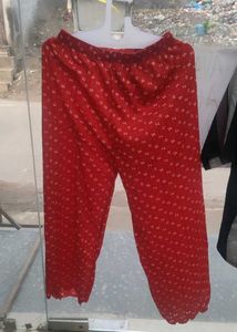 Red Printed Leggings