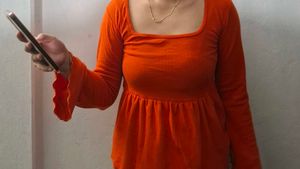 Vibrant Orange Long Sleeve Dress
