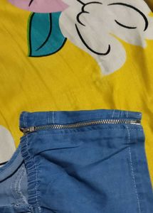 Denim Crop Top with Tags