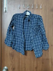 Boys Blue Plaid Casual Shirt