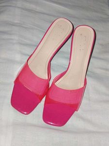 Hot Pink Transparent Heels