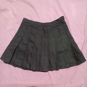 Grey Pleated Mini Skirt (built in shorts)