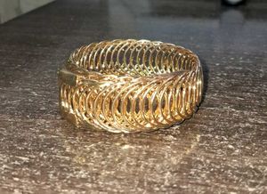 Elegant Gold-Tone Adjustable Bangle