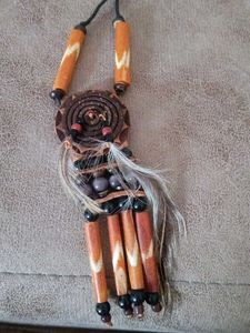 handcrafted boho tribal long pendant necklace