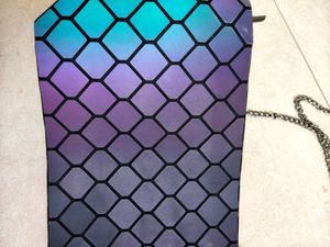 Holographic Geometric Shoulder Bag