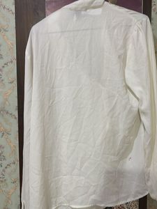 Sheer White Ruffle Blouse