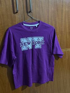 Purple New York Graphic T-Shirt