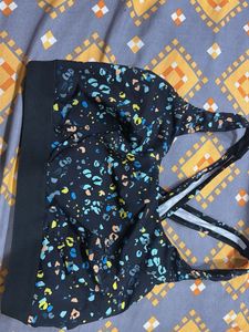 Colorful Print Sports Bra