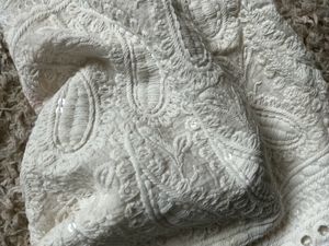 🤍 White Chikankari Kurta Set