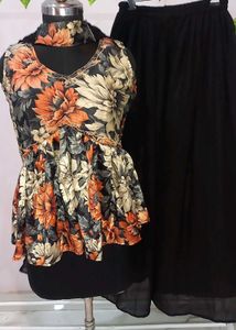 Stunning Black Brand New Indo-western Dress