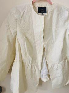 White Peplum Jacket