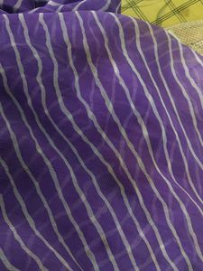 Purple LEHERIYA Saree