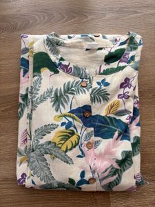 Floral Print Cotton Dress/Kurta