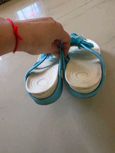Cute Blue Floral Flip-Flops