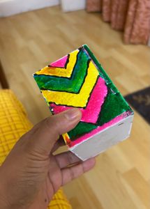 Colorful Diamond Patterned Trinket Box