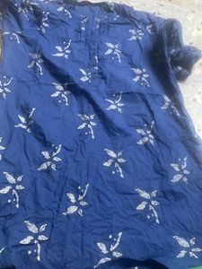 Blue Floral Kurti
