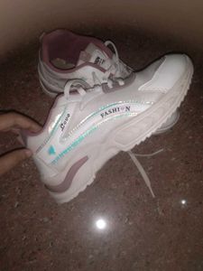Fashion Sneakers - Pink &amp; White