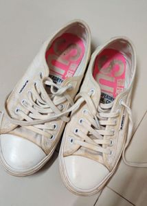 Superdry Cream Canvas Sneakers