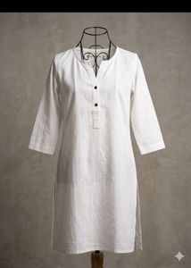 Elegant White Cotton Kurta