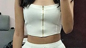 Y2k White Zip Front Crop Top