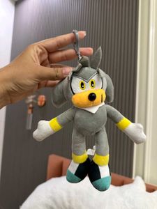 Silver Sonic Plush Keychain
