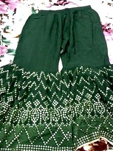 Green Bandhani sharara
